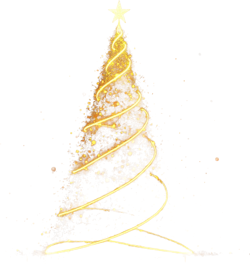 Glittering Gold Christmas Tree